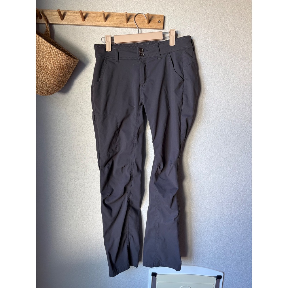 Prana Halle Straight Leg Hiking Pants Gray Size 6 Regular Stretch Zion Outdoor